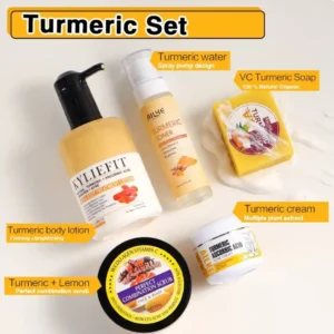 Turmeric Vitamin C Whitening Brightening Set 5 in 1 skincare kit