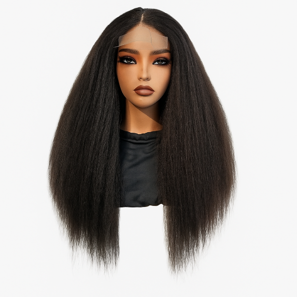 4x6 Closure Kinky Straight Human Hair Wig